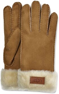 Ugg Turn Cuff Dames Handschoenen - Chestnut - Maat L