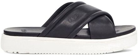 Ugg Zayne Crossband Slippers Dames zwart - wit - 42