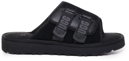 Ugg Zwarte rubberen sandalen met band UGG , Black , Heren - 43 Eu,41 Eu,44 Eu,42 Eu,40 EU