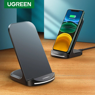 UGREEN Qi Wireless Charger Stand for iPhone 11 Pro X XS 8 XR Samsung S9 S10 S8 S10E Phone Charger Fast Wireless Charging Station