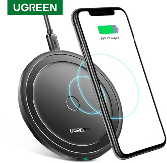 Ugreen Wireless Charger for iPhone 12 X Xs Xr 8 10W Qi Fast Wireless Charging Pad for Samsung S10 S9 Note 9 Xiaomi Charger