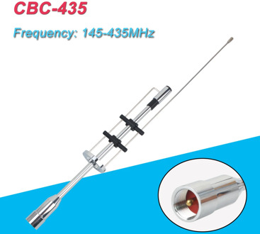 UHF Dual Band 145-435MHz 3.5dBi High Gain Mobile Car Radio Antenna for Yaesu ICOM Kenwood TYT QYT KT-8900D Baojie BJ-318