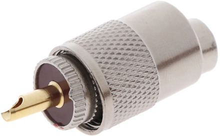 UHF PL259 Male Plug Screwed Coupling Connector RF UHF Coaxial Male PL259 Plug Crimp RG8U RG58-3 4.5*1.5cm