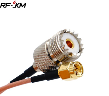 UHF SO239 Female PL259 to SMA Male Plug Crimp Adapter RG316 Cable Jumper Pigtail