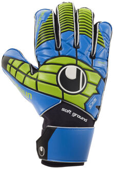 Uhlsport Eliminator Soft Pro Keepershandschoen Keepershandschoenen - Unisex - blauw/groen/zwart/wit Maat 10: Handomvang 27cm