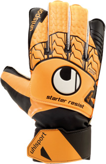 Uhlsport GK Starter Resist  Keepershandschoenen - Unisex - oranje - zwart Maat 8