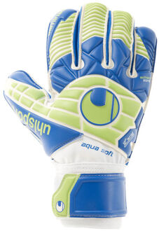 Uhlsport Keeperhsandschoenen Eliminator AquaSoft RF Wit / Pacific Blue / fluo gr. - 6