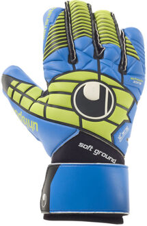 Uhlsport Keepershandschoenen Eliminator Soft HN Competition Zwart / blauw / groen - 5.5