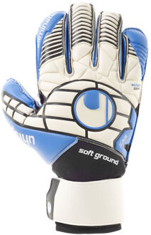 Uhlsport Keepershandschoenen Eliminator Soft RF Competition Wit / zwart / blauwe energie - 7.5