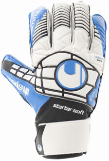 Uhlsport Keepershandschoenen Eliminator Starter Soft Wit / zwart / blauwe energie - 7.5