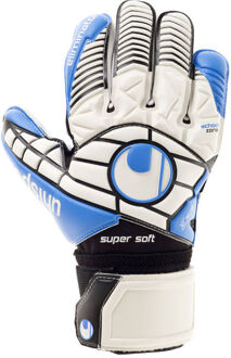 Uhlsport Keepershandschoenen Eliminator Supersoft Wit / zwart / blauwe energie - 6.5