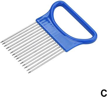 Ui Naald Ui Vork Staal Groenten Fruit Snijmachine Tomaat Cutter Snijden Veilig Aid Houder Keuken Accessoires Gereedschap