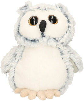 Uil vogel grijs knuffel van zachte pluche - 17 cm zittend