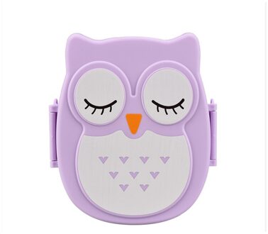 Uil Vormige Bento Box Met Compartiment Met Deksel Lunch Voedsel Container Kinderen School Draagbare Bento Box