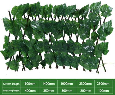 Uitbreidbaar Binnenplaats Hek Faux Lvy Privacy Hek Thuis Intrekbare Kunstmatige Tuinhek Tuinieren Decoratieve Gereedschap Balkon groot grape bladeren