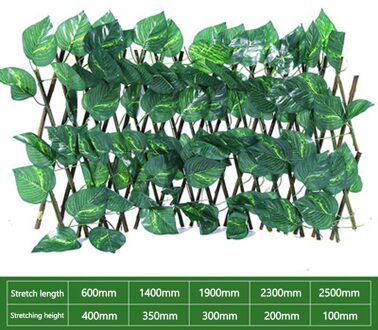 Uitbreidbaar Binnenplaats Hek Faux Lvy Privacy Hek Thuis Intrekbare Kunstmatige Tuinhek Tuinieren Decoratieve Gereedschap Balkon groot scindapsus leave