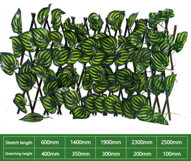 Uitbreidbaar Binnenplaats Hek Faux Lvy Privacy Hek Thuis Intrekbare Kunstmatige Tuinhek Tuinieren Decoratieve Gereedschap Balkon groot watermeloen leave