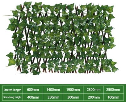 Uitbreidbaar Binnenplaats Hek Faux Lvy Privacy Hek Thuis Intrekbare Kunstmatige Tuinhek Tuinieren Decoratieve Gereedschap Balkon Ssweet potato bladeren