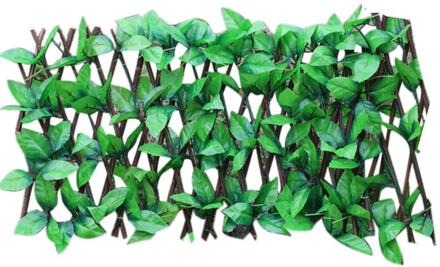 Uitbreiden Trellis Hek Intrekbare Hek Kunstmatige Plant Hek Uv Beschermd Privacy Screen Voor Tuin Hek Achtertuin Muren
