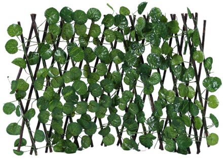 Uitbreiden Trellis Hek Intrekbare Hek Kunstmatige Tuin Plant Hek Uv Beschermd Privacy Screen Voor Outdoor Indoor Begonia bladeren