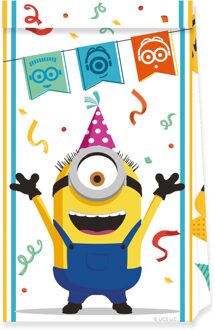 Uitdeelzakjes Feestje Minions The Rise Of Gru (4st) Multikleur - Print