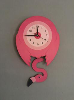 Uitgaansgebieden Flamingo Decoratieve Slinger Wandklok
