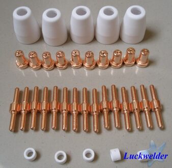 Uitgebreide Lange Tips Elektroden Voor 40A PT-31 Air Plasma Torch 30/40A Plasma Cutter 40 Pcs