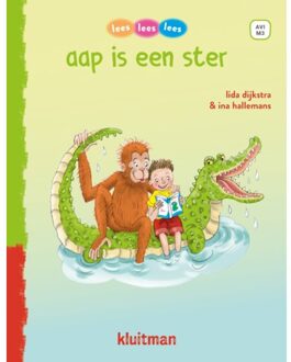 Uitgeverij Kluitman Lees lees lees aap is een ster (AVI-M3)