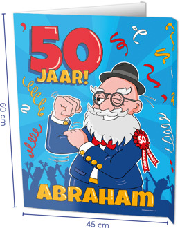 Uithangbord - Window signs - Abraham 50 jaar
