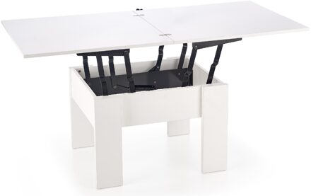 Uitklapbare salontafel Sefarin 80 tot 160 cm breed in wit