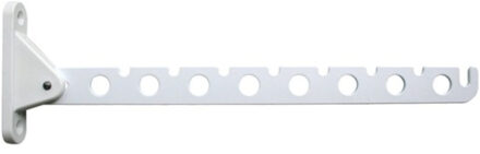 Uitklapbare witte metalen kledinghaak van 30 cm