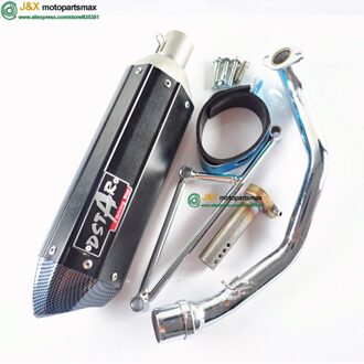 Uitlaat Scooter Silencar Motorfiets Uitlaat GY6 125 GY6 150 Scooter Onderdelen Motorfiets Uitlaat Blauw