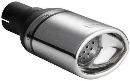 Uitlaatsierstuk - Ovaal 120x80mm - Lengte 120mm - Montage ->50mm - RVS