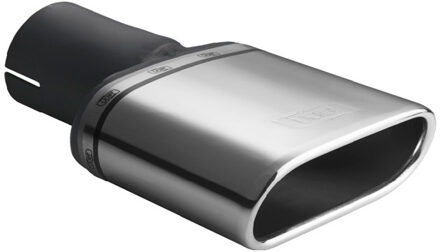 Uitlaatsierstuk - Ovaal 167x60mm - Lengte 200mm - Montage ->50mm - RVS