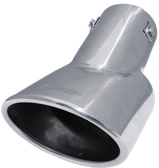 Uitlaatsierstuk Ovaal RVS - 116x86xL180mm - Montage 46->74mm