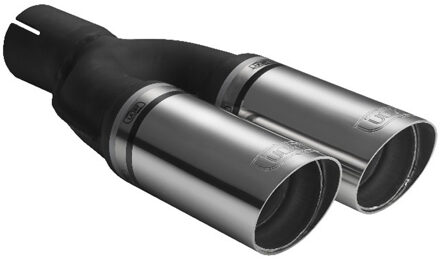Uitlaatsierstuk Race Dubbel Rond 50 Mm 29 Cm Rvs