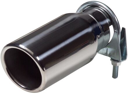 Uitlaatsierstuk RVS - rond 76mm - lengte 178mm - 40-58mm aansluiting