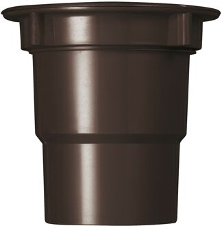 Uitloop Voor Bakgoot Met Wartel - Pvc - Bruin - 125mm