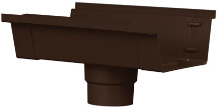 Uitloop Voor Bakgoot - Pvc - Bruin - 125mm