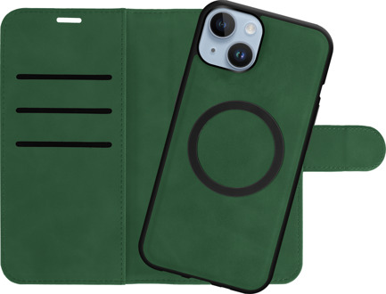 Uitneembaar Wallet Hoesje voor iPhone 13 - Magfit 2-in-1 Hoesje met Pasvakjes - Groen