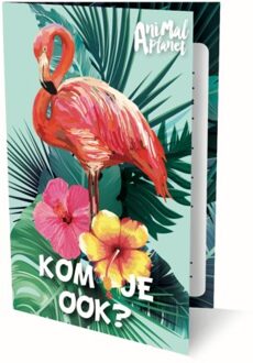 Uitnodigingen Animal Planet Pk 879 Flamingo / 6x3,95 - Fsc Mix Credit