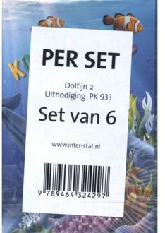 Uitnodigingen Dolfijn 2- PK 933 set van 6