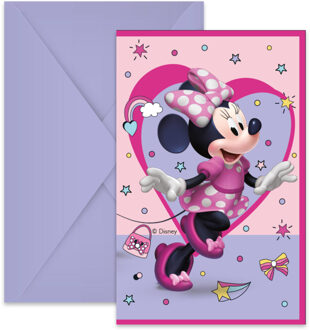 Uitnodigingen Minnie Mouse FSC (6st) Multikleur - Print