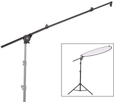 Uitschuifbare Fotostudio Fotografie Reflector Diffuser Houder Stand Boom Arm Ondersteuning withClip Flexibele Swivel Grip Head Clamp