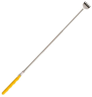 Uitschuifbare ruggenkrabber - 20 tot 65 cm - Geel - rugkrabber - metaal