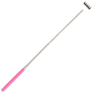 Uitschuifbare ruggenkrabber - 20 tot 65 cm - Roze - rugkrabber - metaal
