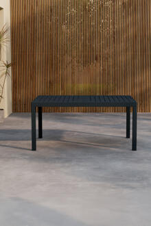 Uitschuifbare Tuintafel 'Lace' 160/240 x 100cm, kleur Zwart