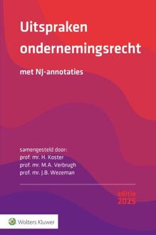 Uitspraken ondernemingsrecht 2025 -  H. Koster (ISBN: 9789013171457)
