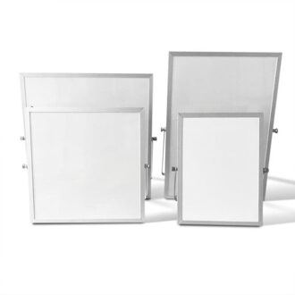 Uitwisbare White Board Magnetische Desktop Whiteboard Dubbelzijdig Bericht Board Stand School Office Kids 25x25cm