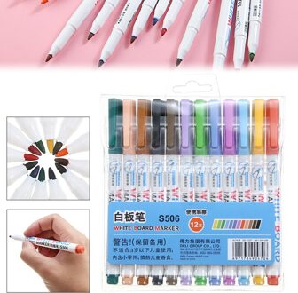 Uitwisbare Whiteboard Pen Kids Tekening Pennen 12 Kleuren Whiteboard Marker Pennen Set Niet Giftig Kinderen Art Schrijven Supply